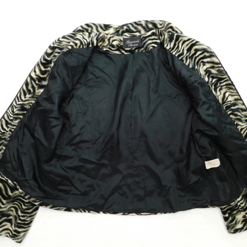 GIANCARLO FERRARI Faux Tiger Jacket 14 MADE IN USA - Picture 6 of 8